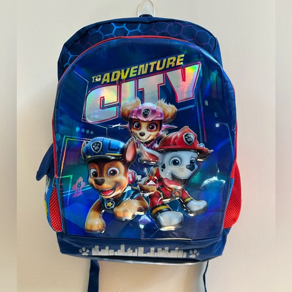 Paw Patrol Adventure City 17” Backpack | Large Compartments & Side Pockets🐾
